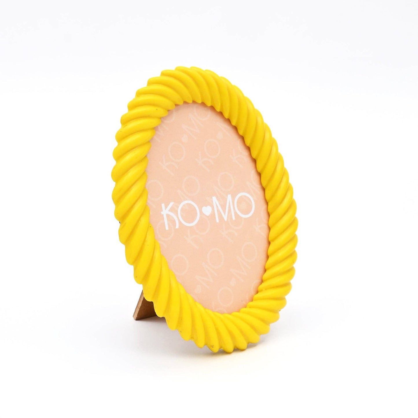 Yellow Terrazzo Oval Resin Photo Frame 4x6 Inch Glossy