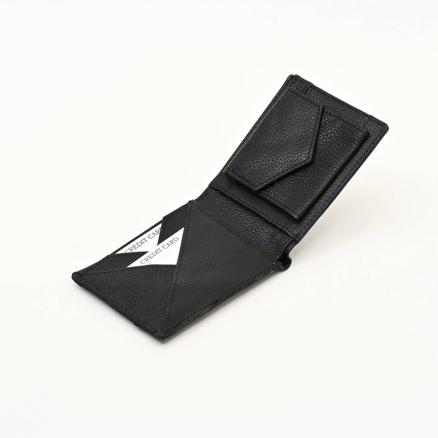 Leather Wallet Black Grained Napa For Men's