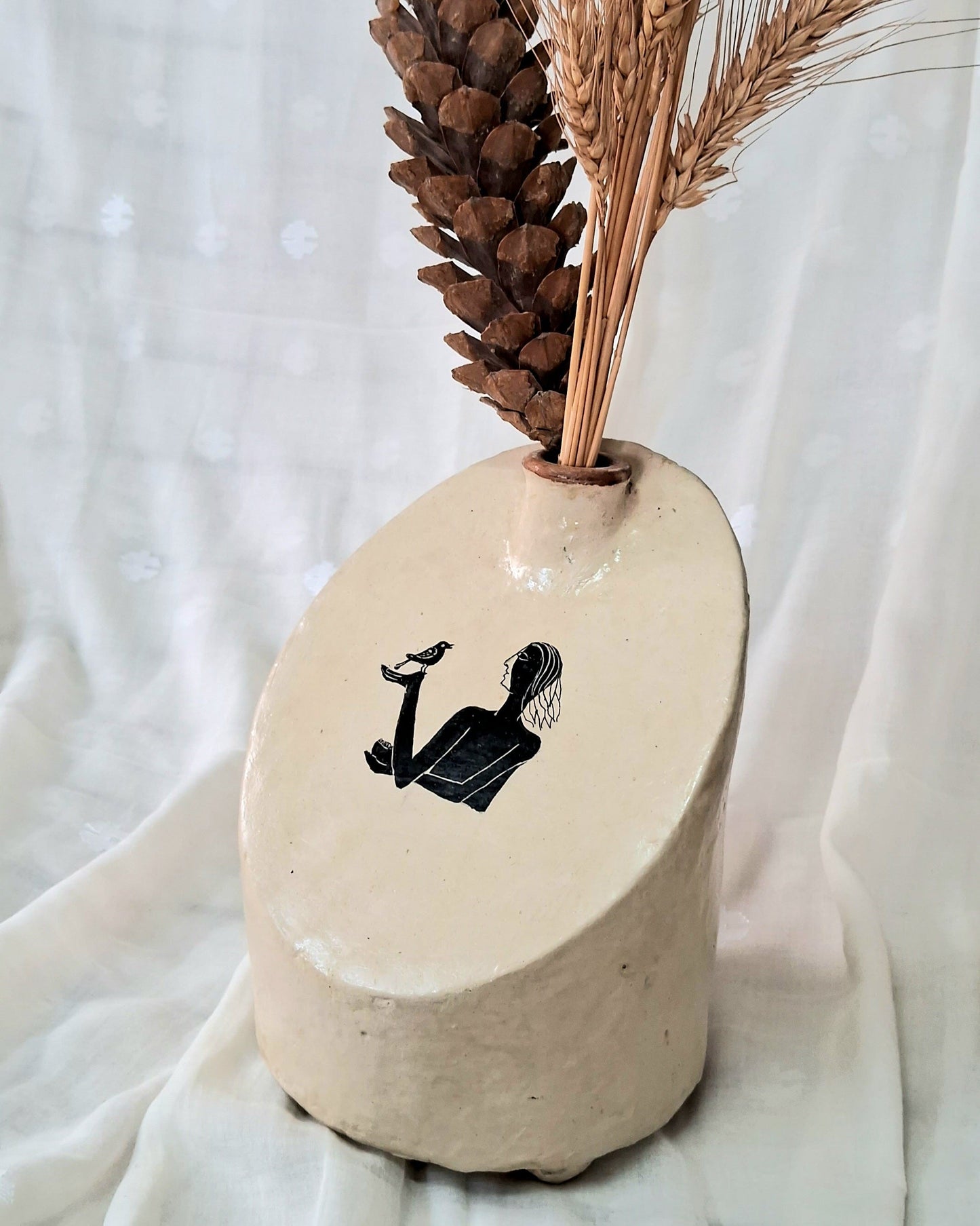 Handcrafted Papier-mâché Vases - For Fresh & Dry Flowers.