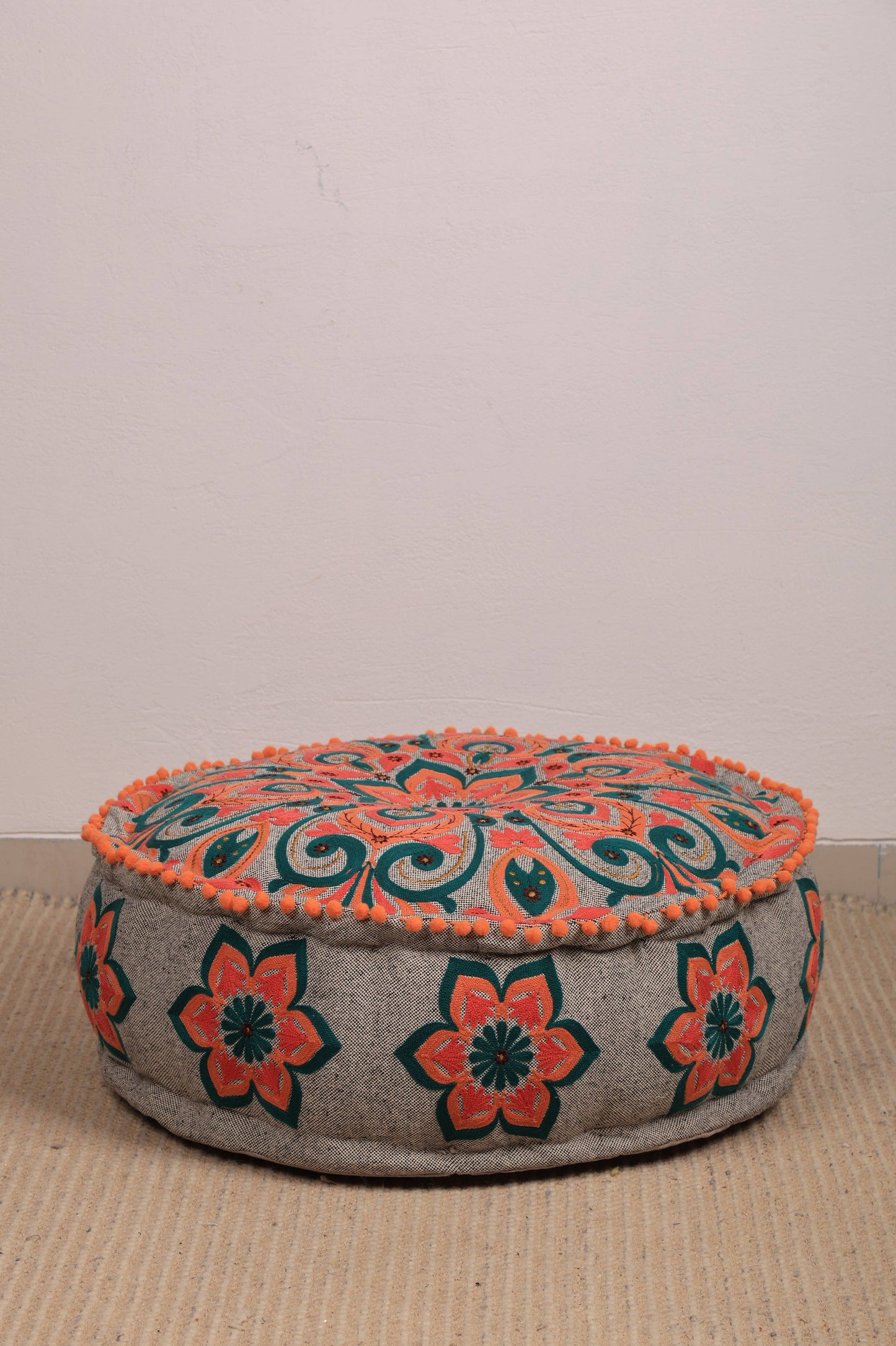 Multicolor Mandala Cotton Pouf Ottoman