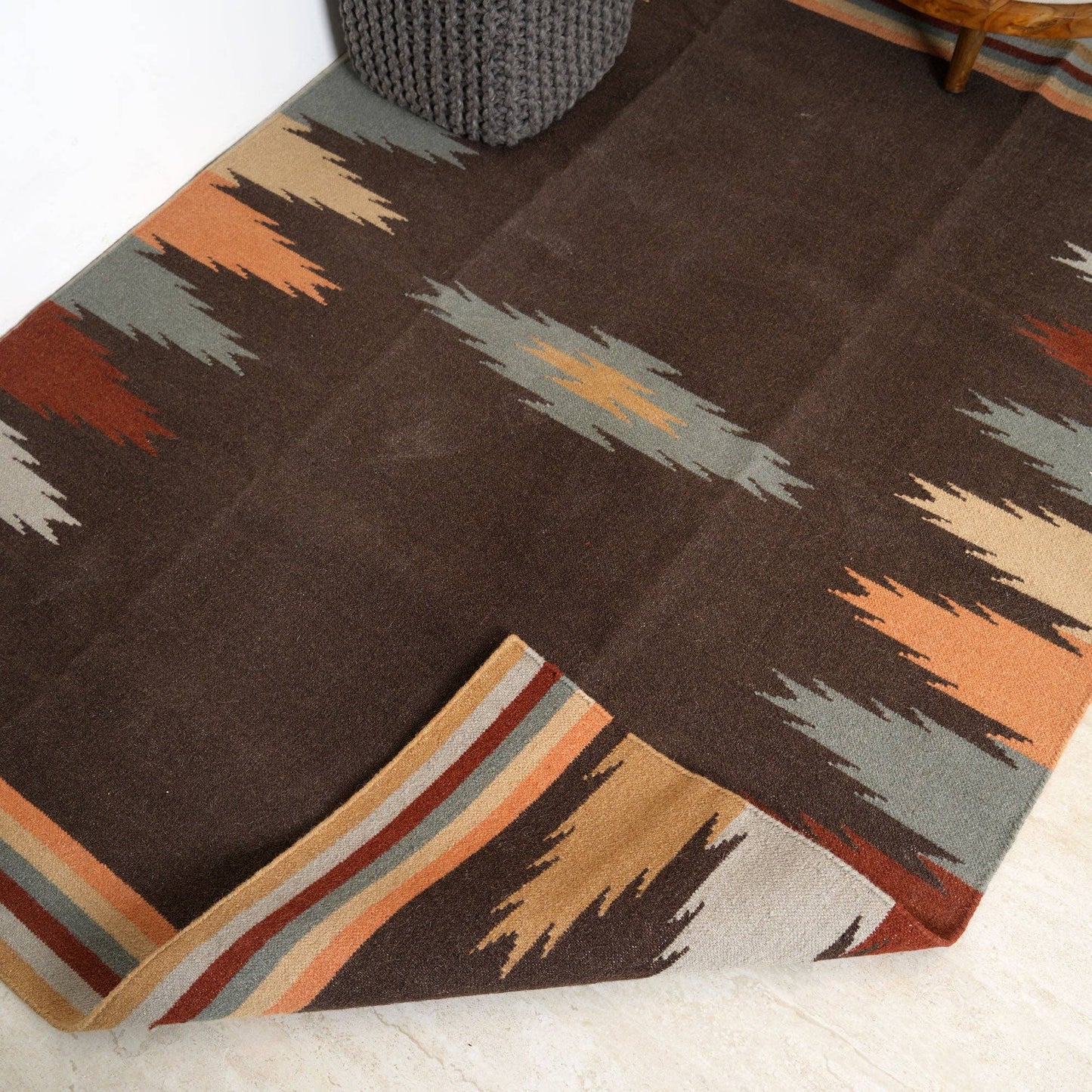 Handwoven Kilim Rug – Artisan Geometric Flatweave