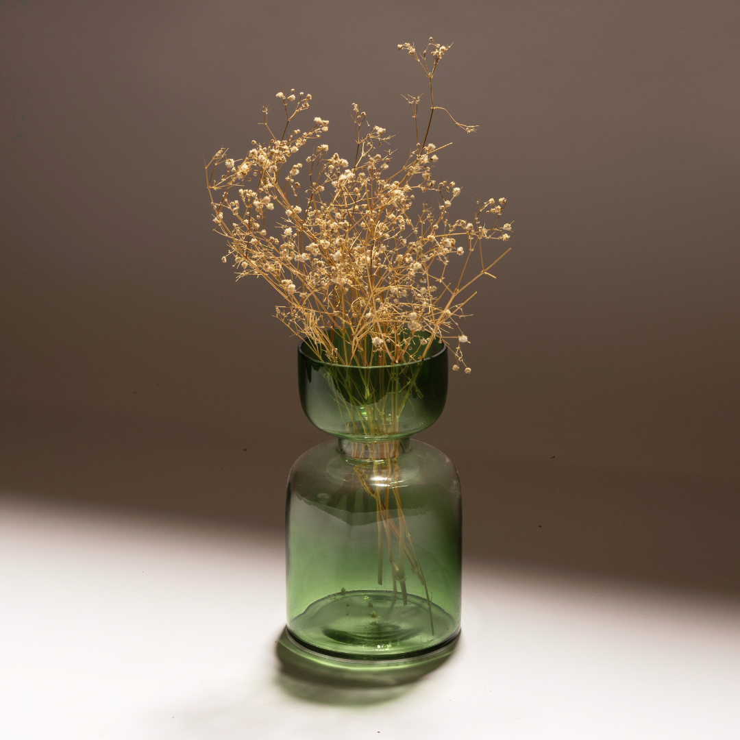 Vase | Handblown Glass Sage Tinted Handcrafted | Green