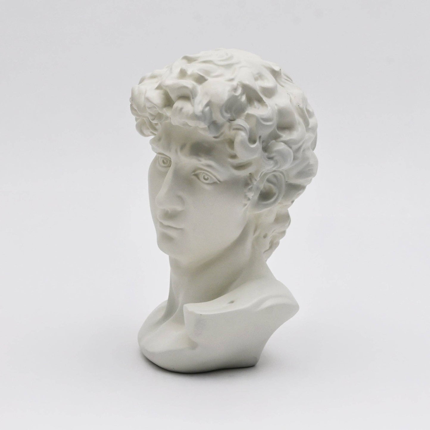 Ivory Monochrome Classical Bust Sculpture in Matte Resin