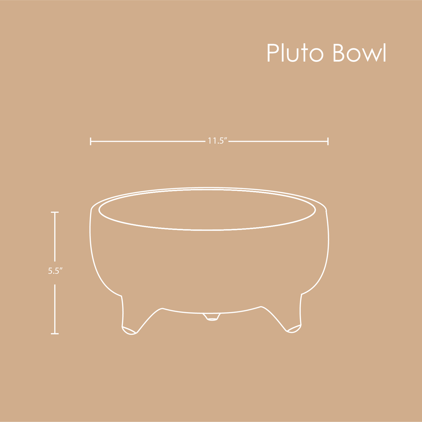 Handcrafted Ceramic Serving Bowl 3-Legged - Charcoal, 11cm dia