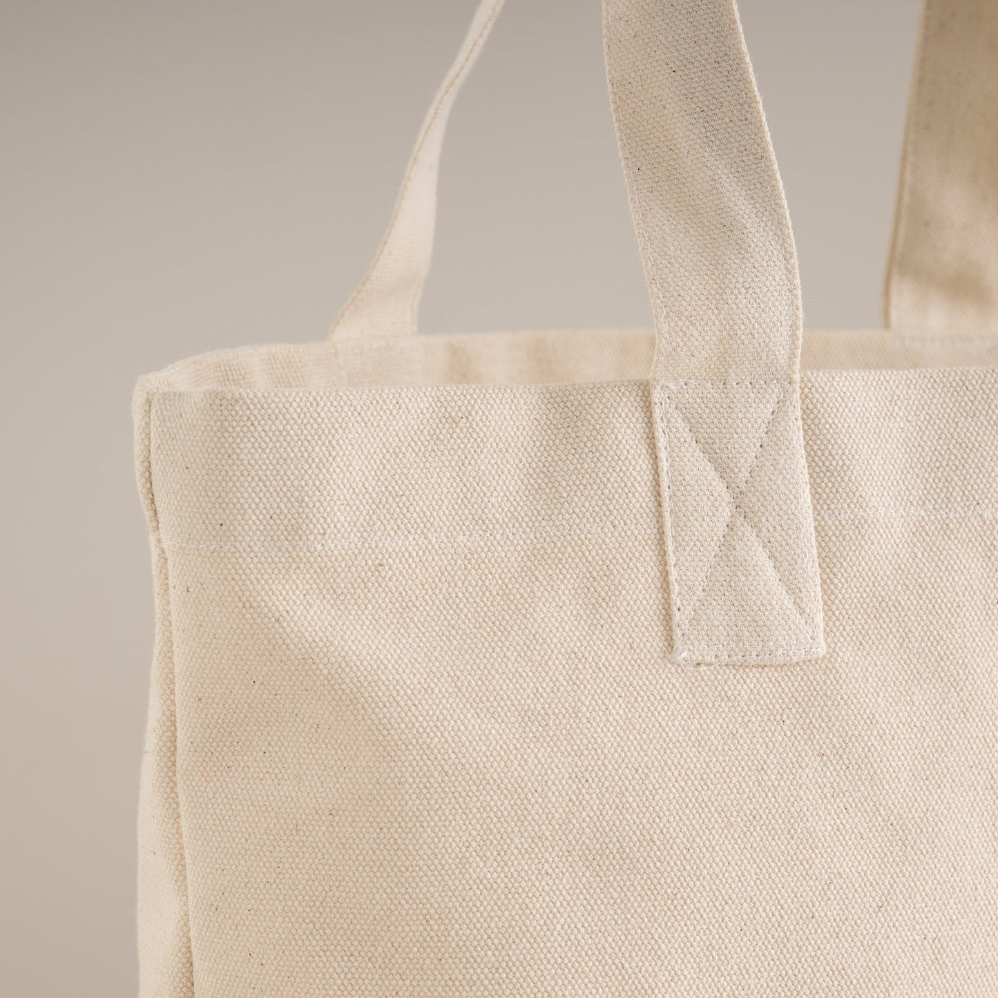 Tote Bag | Cotton Canvas Medallion Motif | Natural