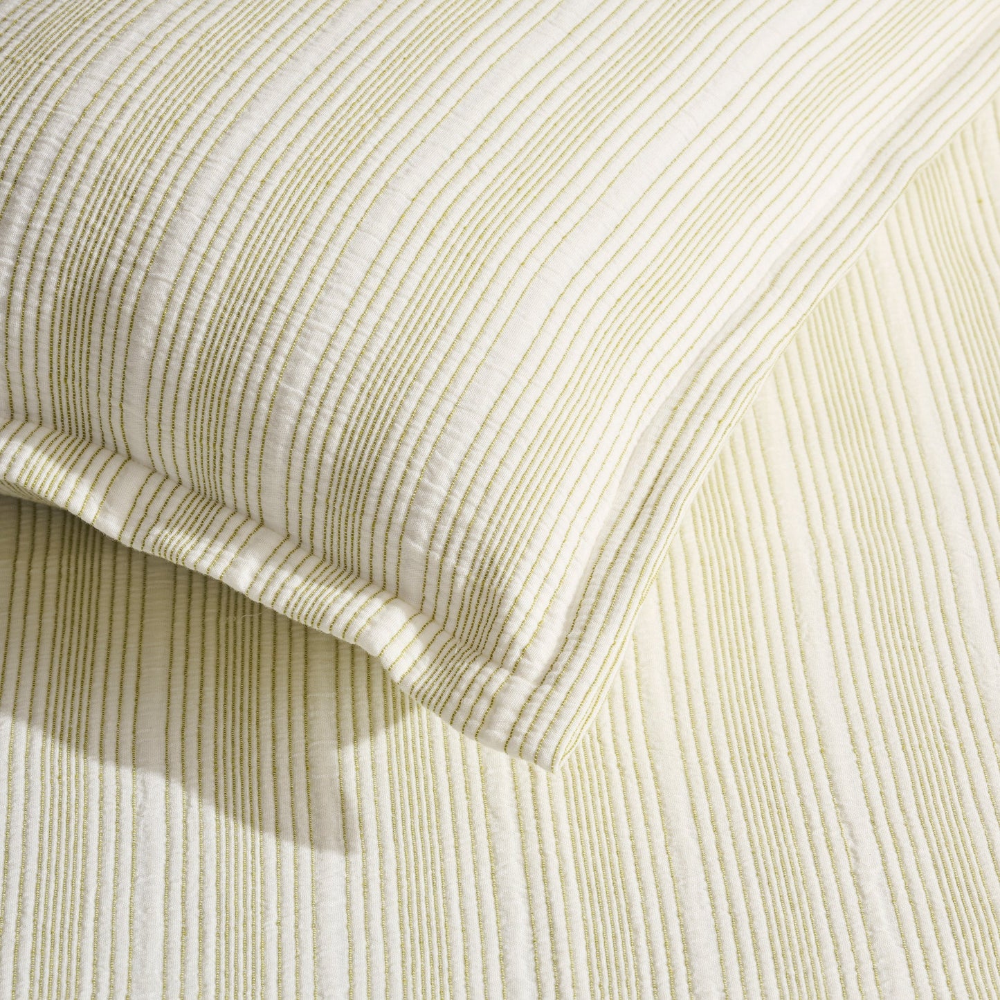 Bed Cover | Pin Rib Cotton | King & Queen, Set of 3