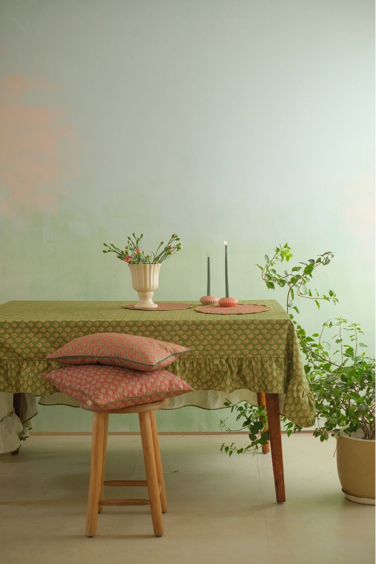 Cushion Cover | Viola Carmine Cotton Cushion Cover