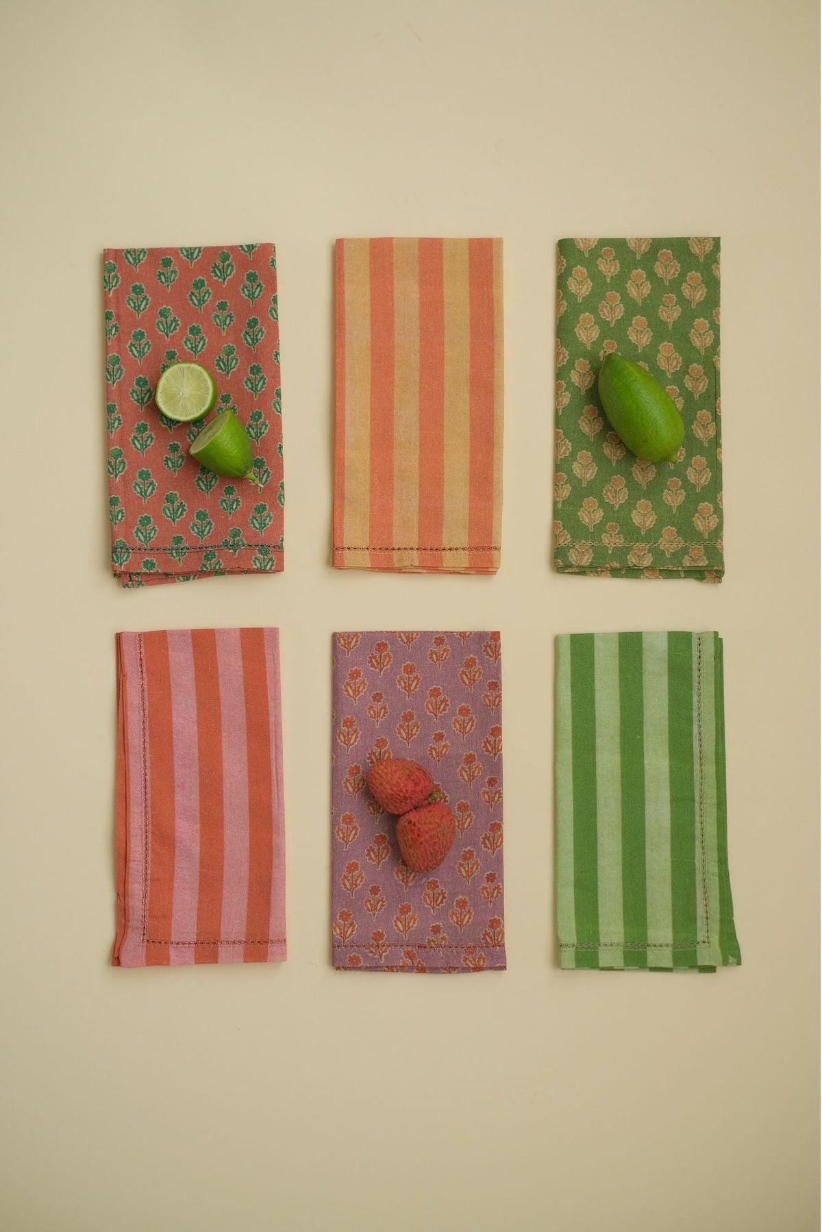 Table Napkin | Viola Lavender Cotton Table Napkins-Set of 6
