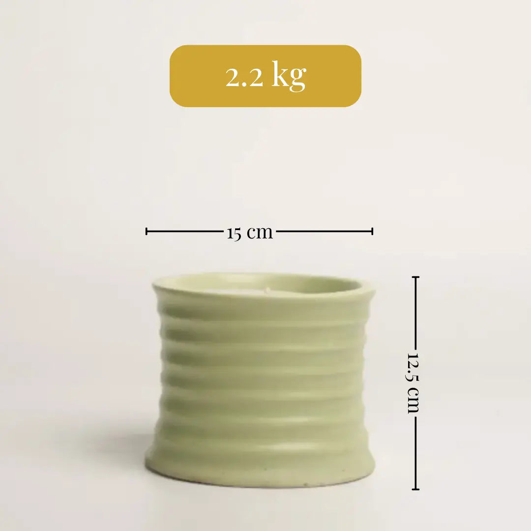Stoneware Scented Candle 500g – Cool Water & Orchid Fragrance | Luxury 3-wick Long-Lasting Home Aroma Candle in Gift Box