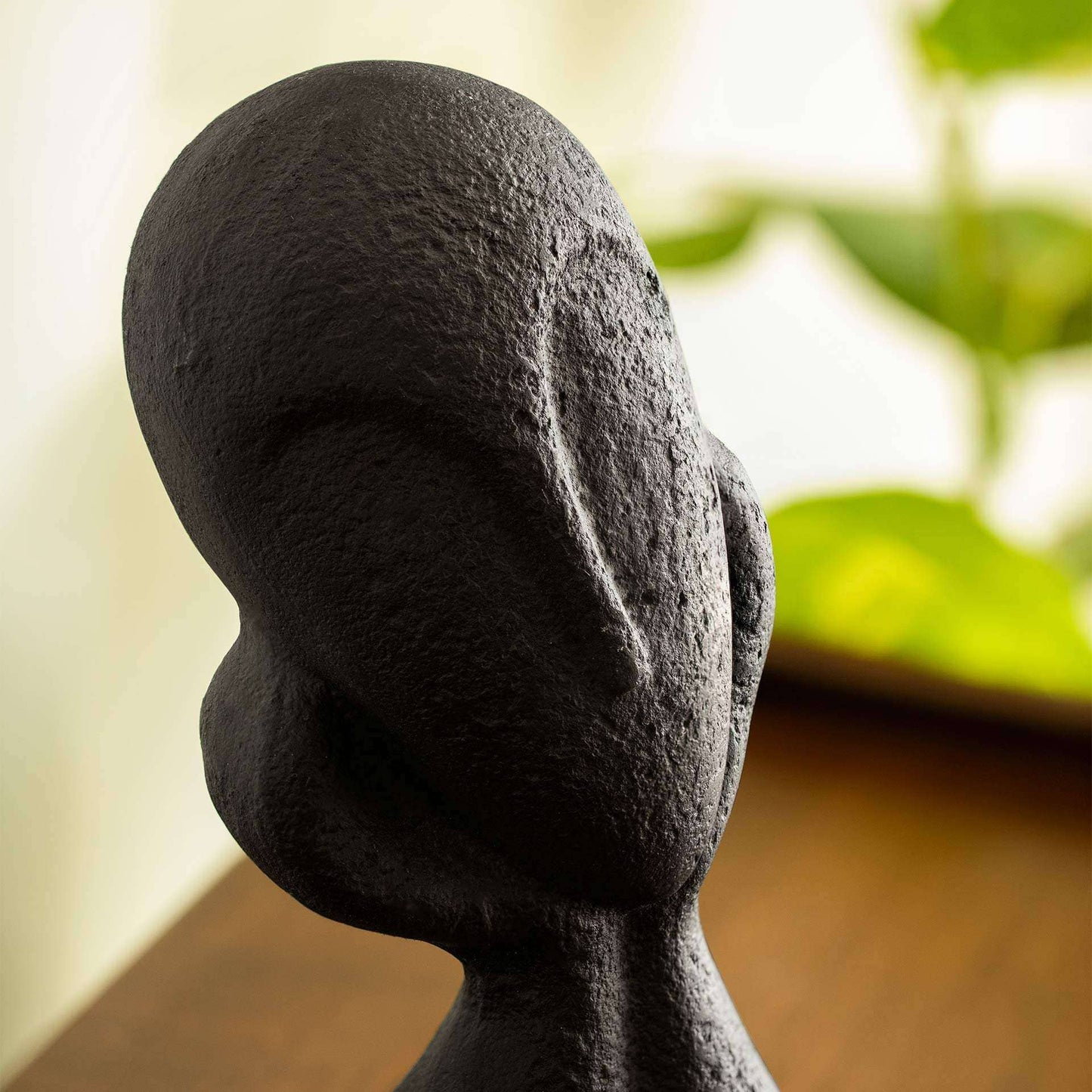Spellbound Black Ecomix Handcrafted Face Sculpture -Black