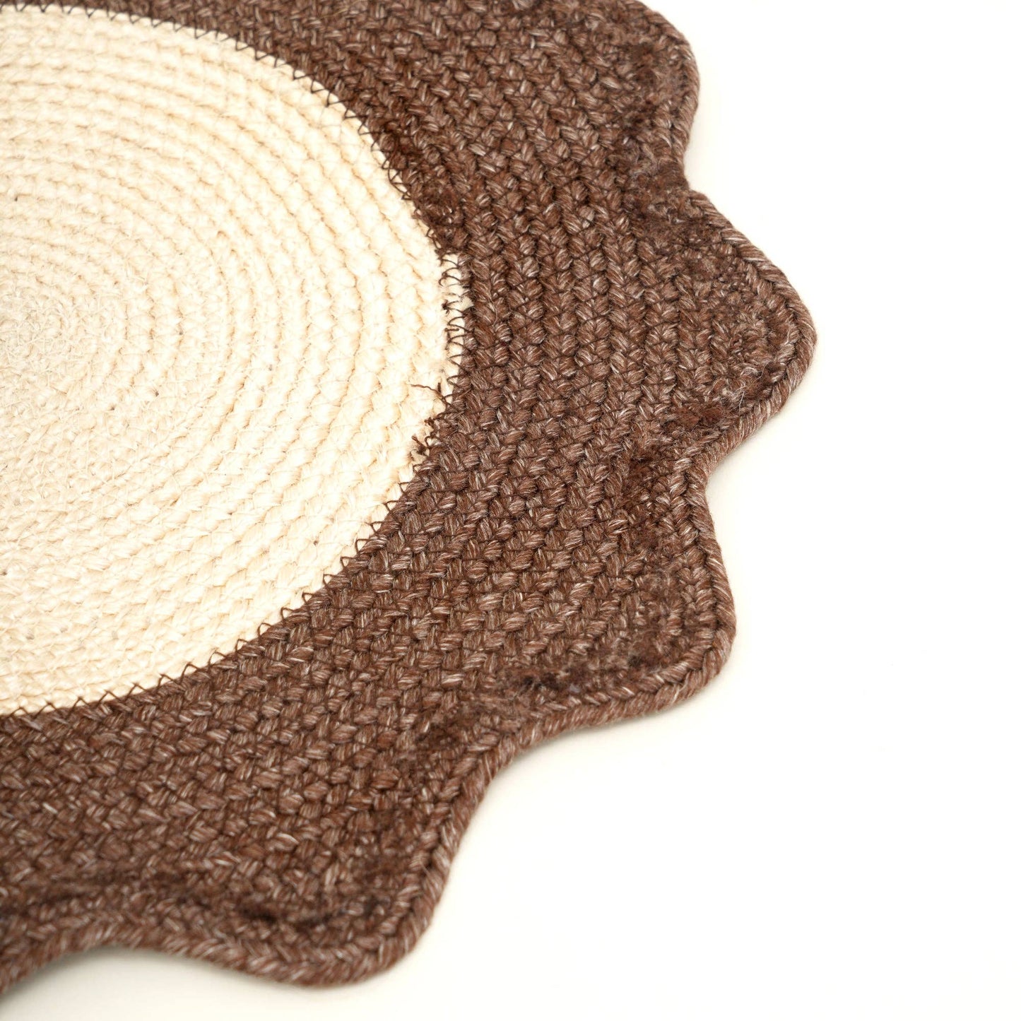 Brown Polyester Braided Placemat – Elegant Dining Mat