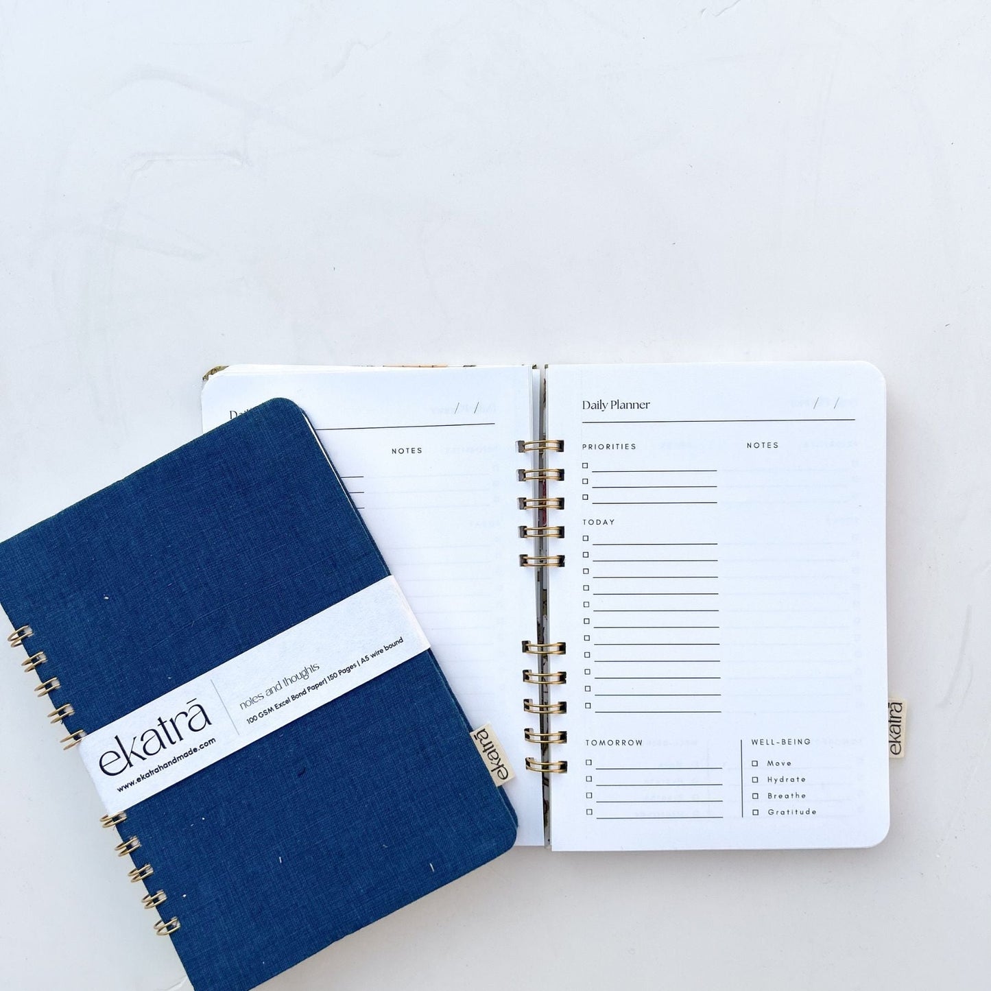 Handcrafted Daily Planner- A5 Wire Bound Journal