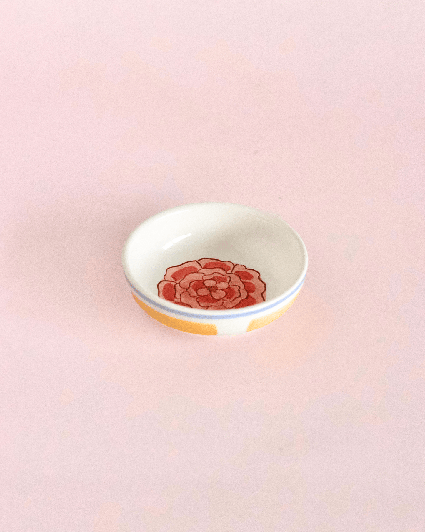Serving Bowl | Hand-painted Ceramic Serving Set | Stripe & Stem