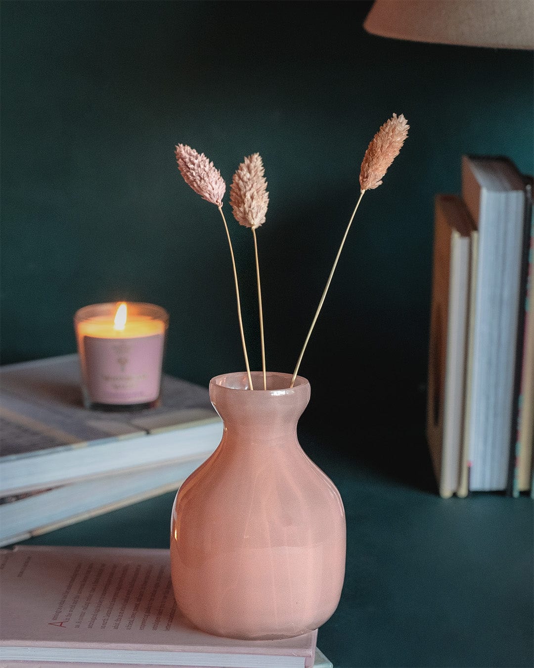 Vase | Glass Potli | Blush Pink, 6x12.5cm