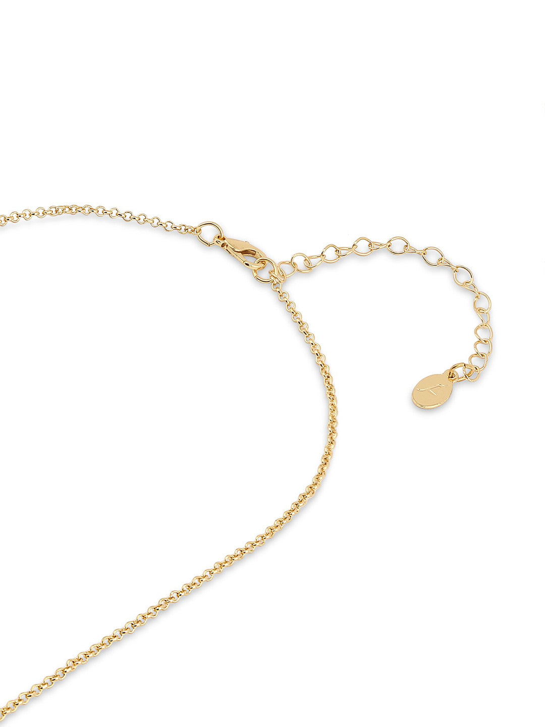 Crystal Textured Circle Necklace – Long Necklace – Alloy with Crystals – 62 cm