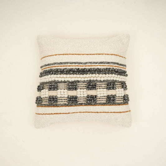 Multi-Colour Handwoven Textured Cushion with filler 45x45 cm