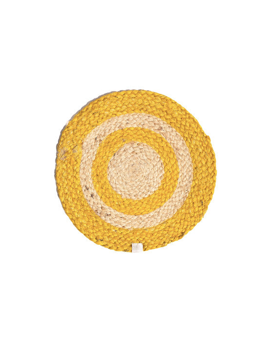 Artisan Jute Place Mats – Tabletop Dining Accessories – Woven Design – Set of Four