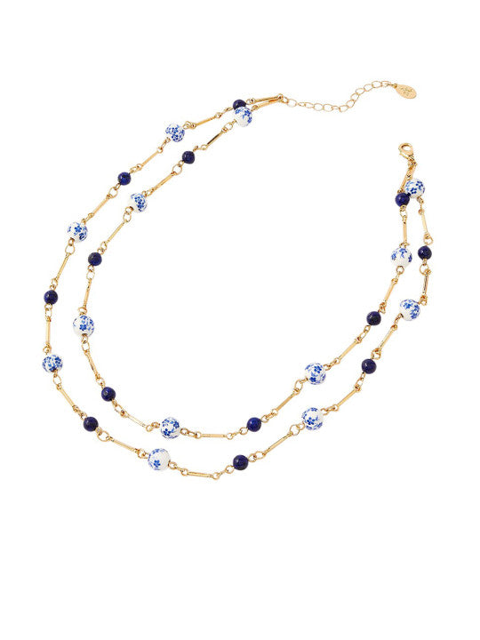 Multi-Strand Beaded Design – Metal Alloy & Acrylic Beads – Bi-Colour Tones