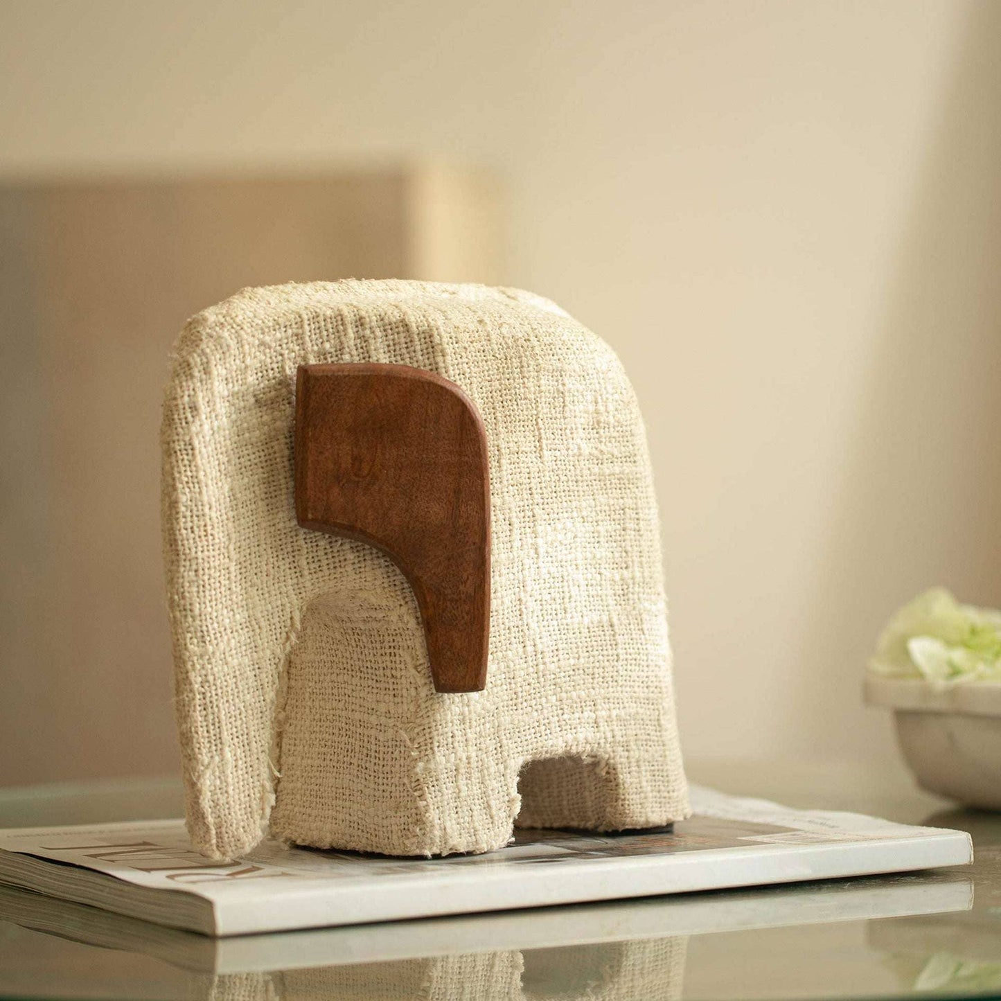 Anarva Large Elephant Sculpture–Eco-Friendly Statement Decor