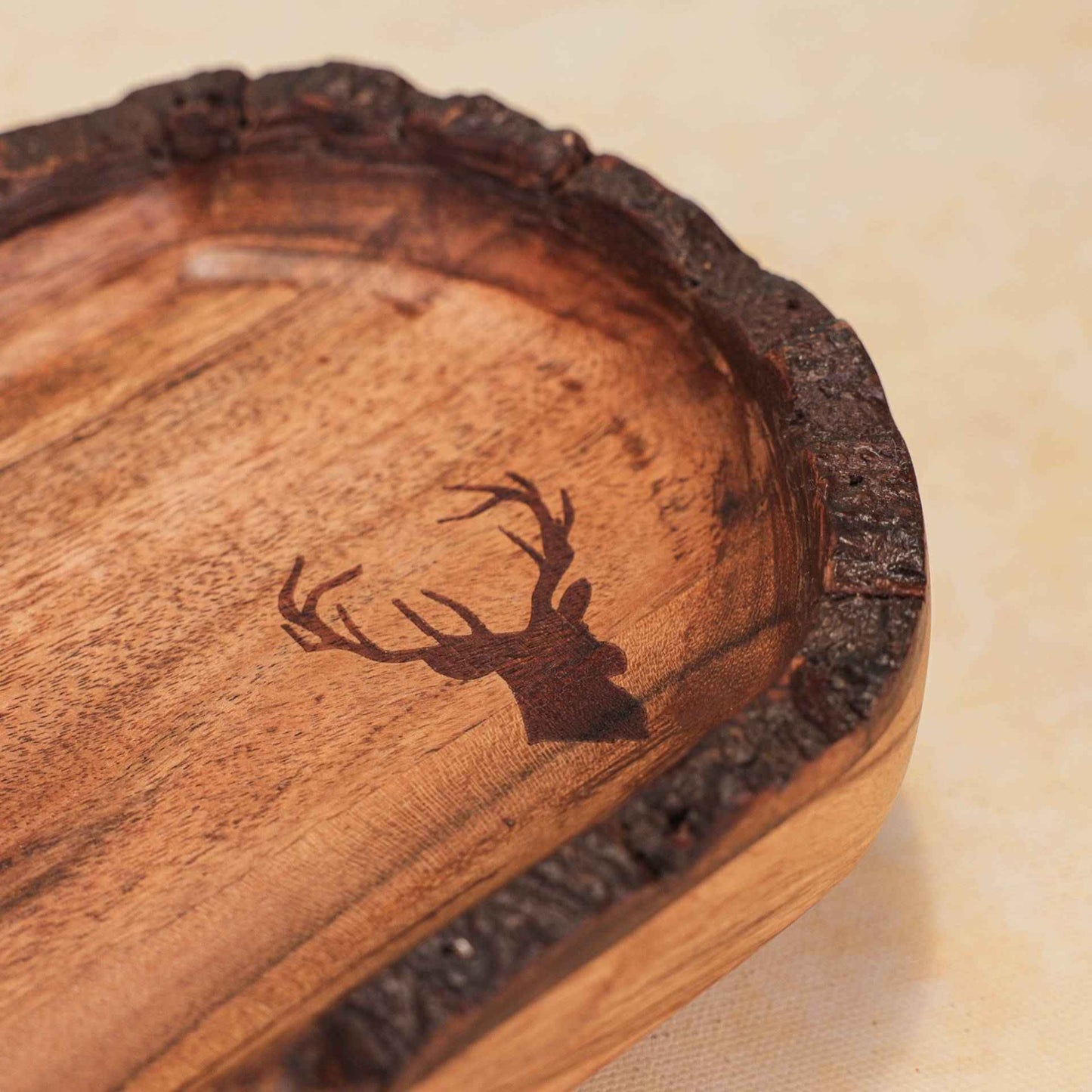 Oh Deer Serving Platter – Charcuterie Board – Handcrafted Acacia Wood – 30x15cm