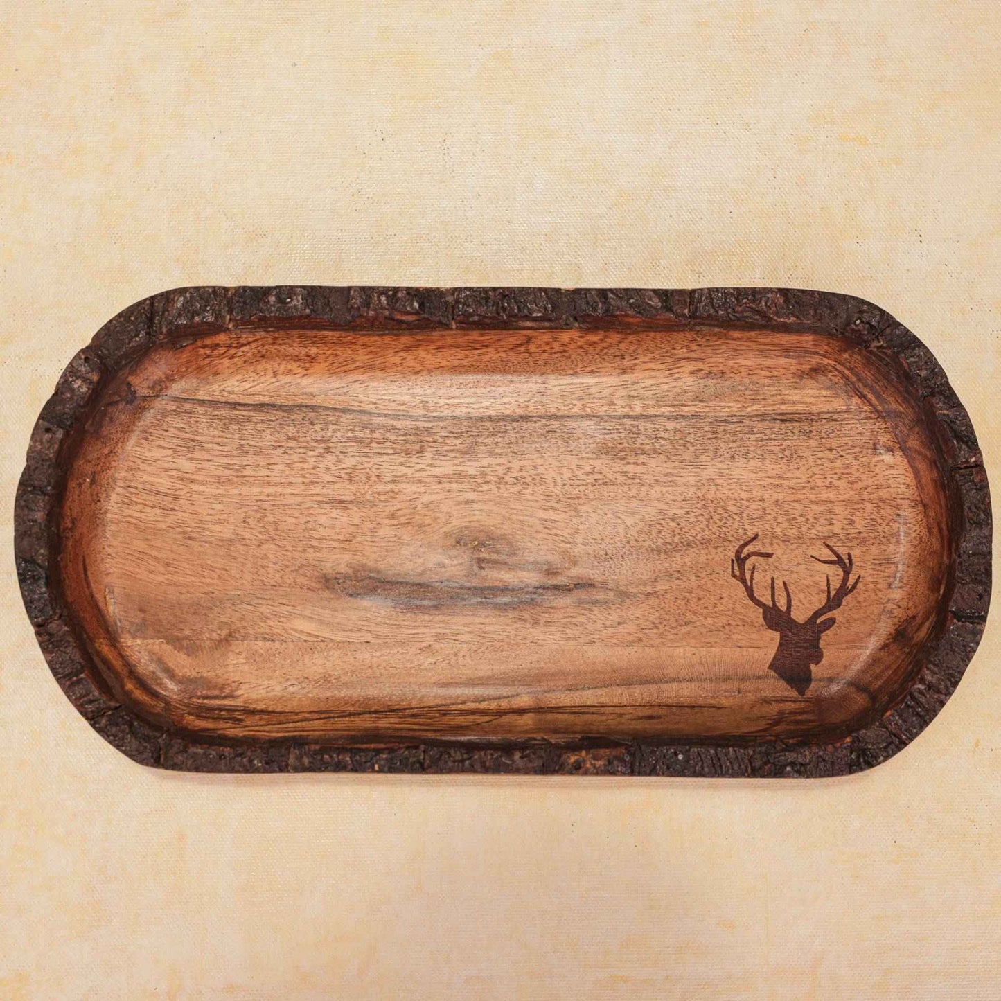 Oh Deer Serving Platter – Charcuterie Board – Handcrafted Acacia Wood – 30x15cm
