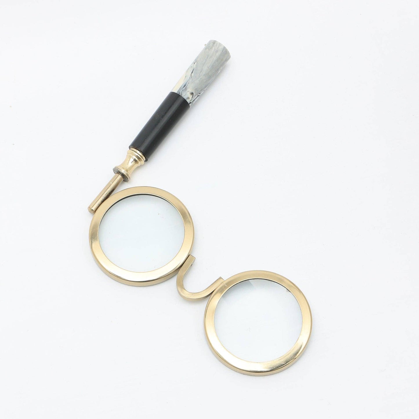 Classic Dual Viewer Magnifying Glass with Marble Handle