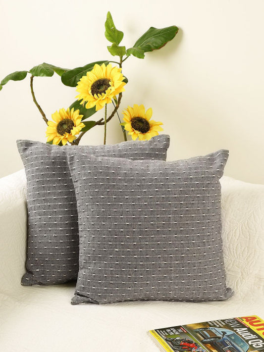 Set of 2 - Modern Abstract Pattern – Decorative Pillow Covers – Durable Cotton Fabric – 16x16 Inch