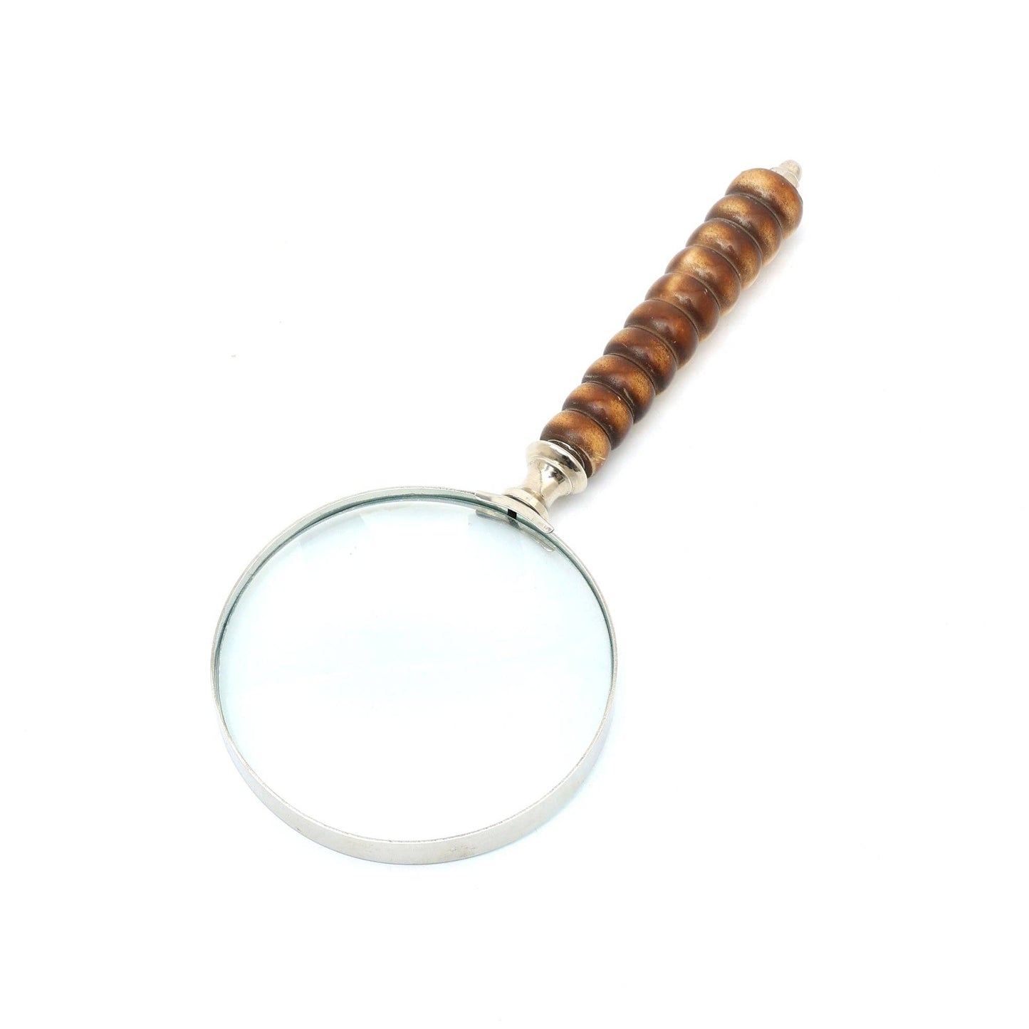 Brown Resin Handle Magnifying Glass – Steel Frame