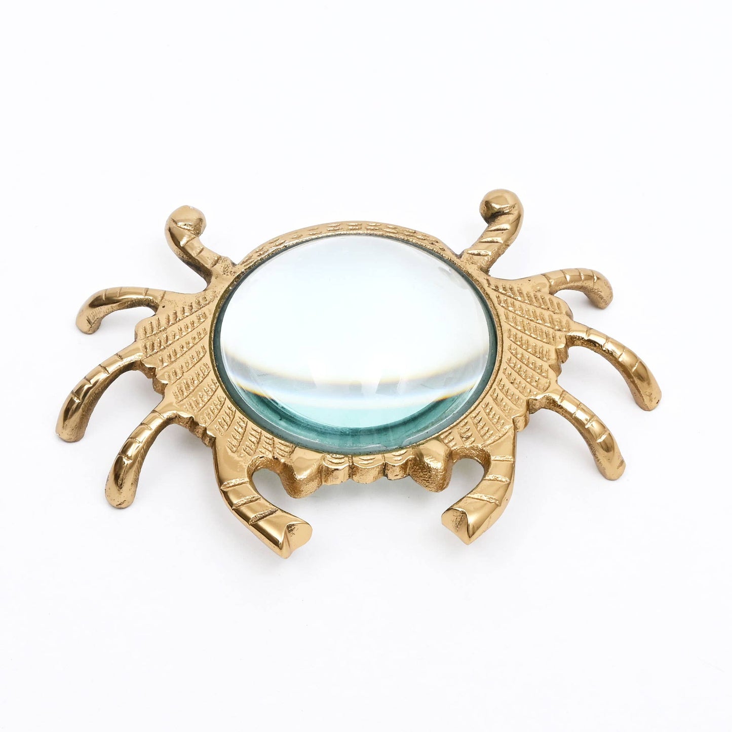 Gold Crab Magnifying Glass – Aluminum Desk Décor
