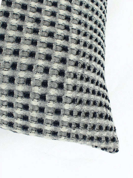 Decorative Pillow Shams – Cotton Grid Pattern - 2pc Pack