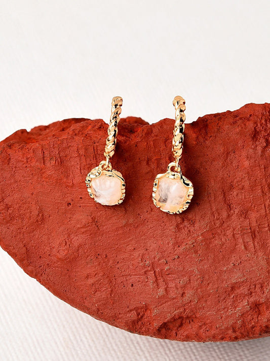 Fashion Drop Earrings – Jewellery Accessory – Two-Tone Metal, Lever Back