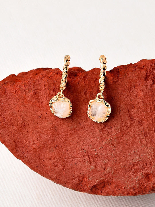 Circular Drop Earrings – Fashion Jewellery – Gold-Toned, Lever Back