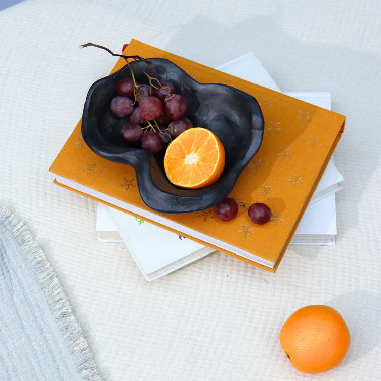 Recycled Marble Dust Serving Bowl - Food-Safe