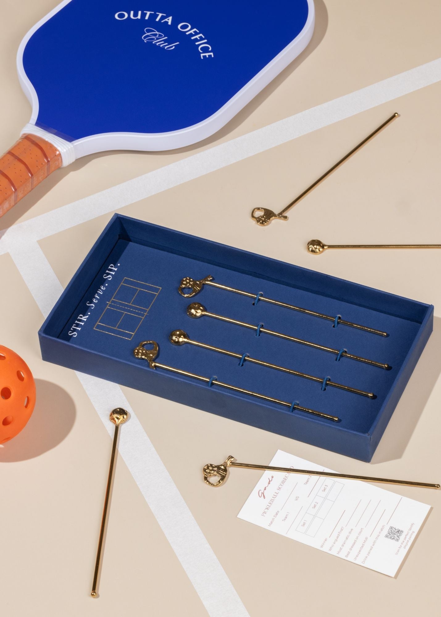 Court-Side Cocktail Stirrers
