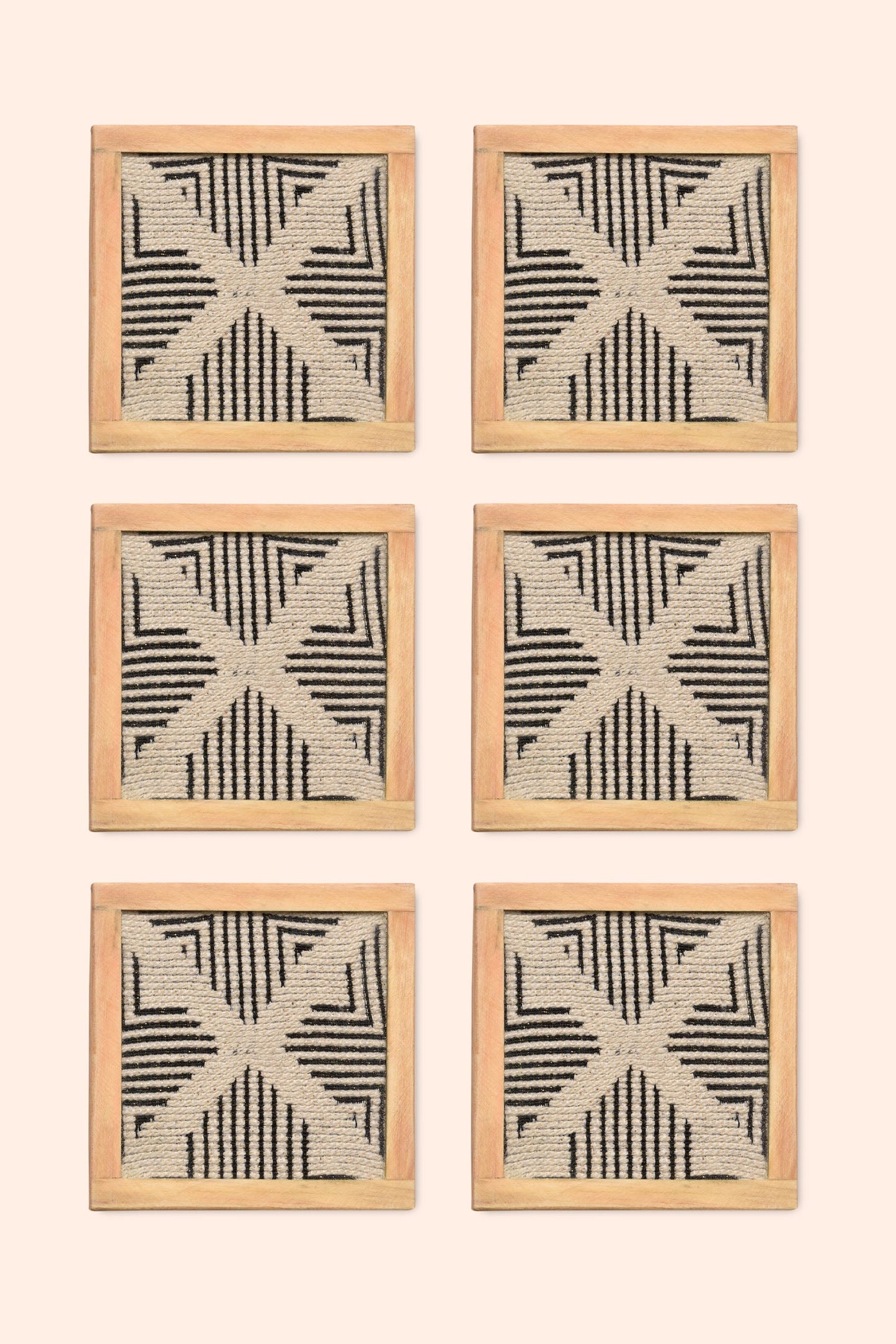 Pollux Handwoven Coasters - Set Of 2 Pcs with Coaster Holder