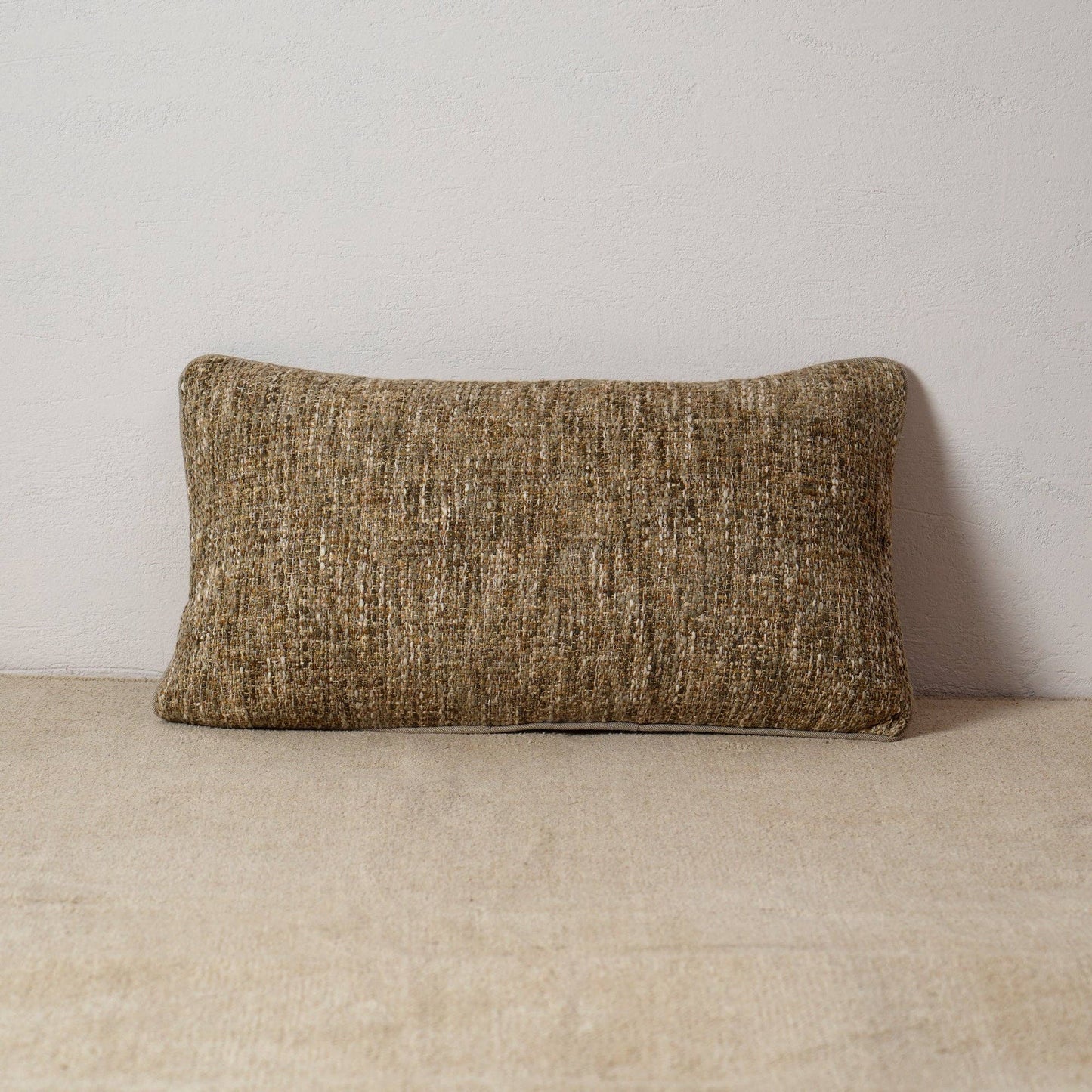 Grey Textured Lumbar Cotton Cushion 60x35 cm
