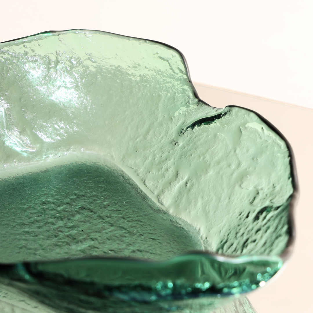 Slumped Glass Serving Bowl - Organic Silhouette
