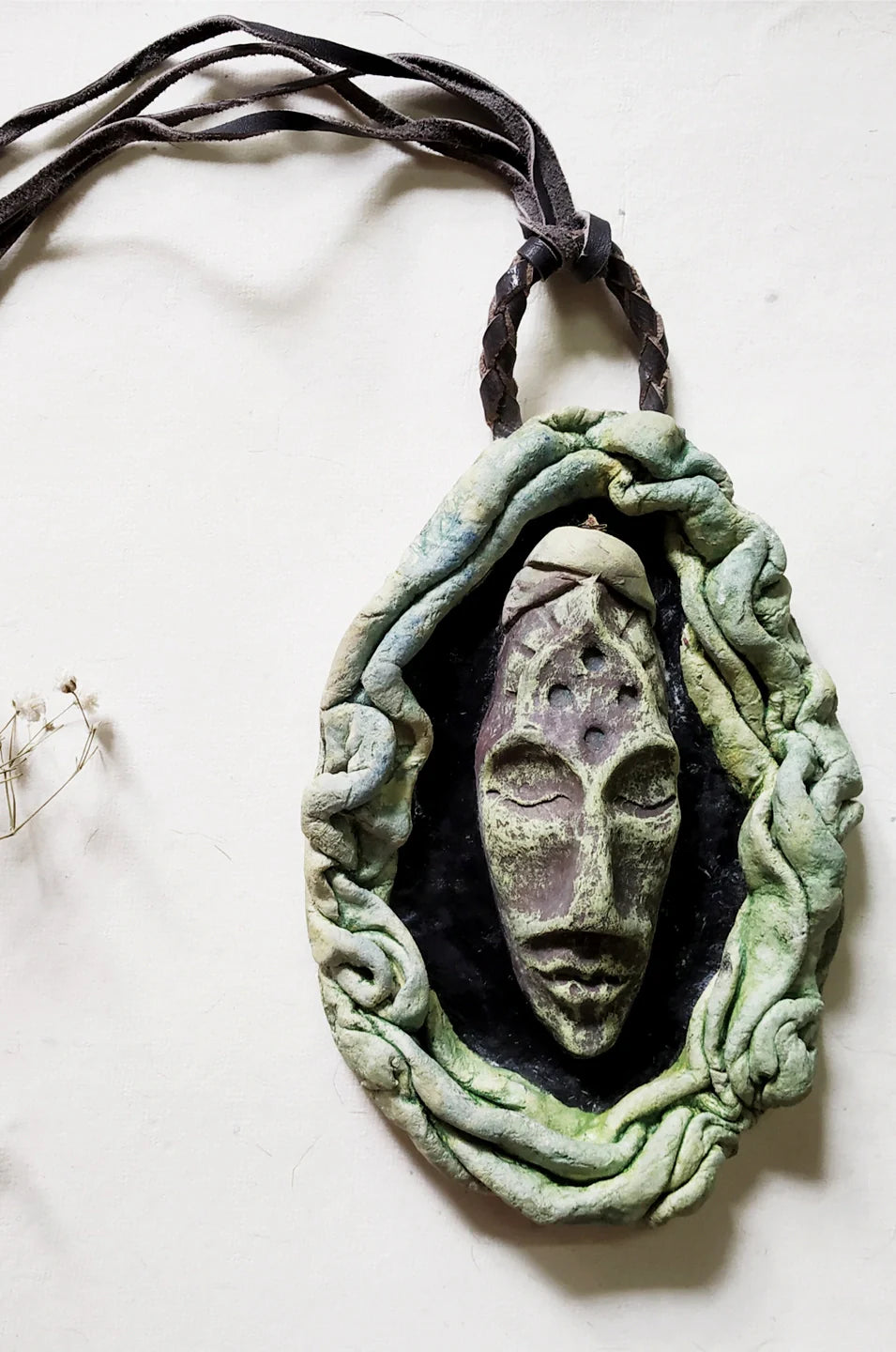 Papier-mâché Handcrafted pendant-Mask