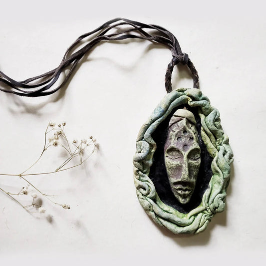 Papier-mâché Handcrafted pendant-Mask