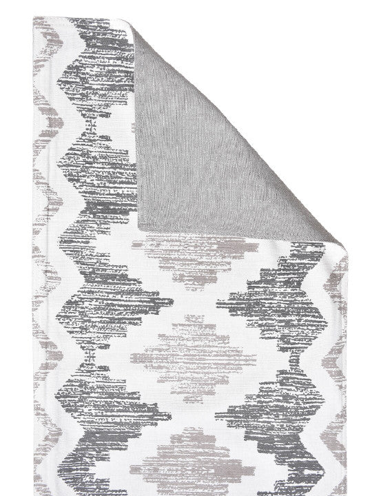 Contemporary Table Decor – Dining Runner – Natural Cotton – Distinctive Motif – Single Piece