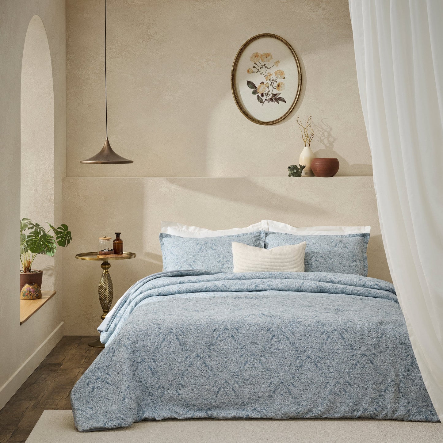 Comforter | Cotton Tencel Jacquard Yarn-dyed | Double & Single | With 2 Pillow Shams