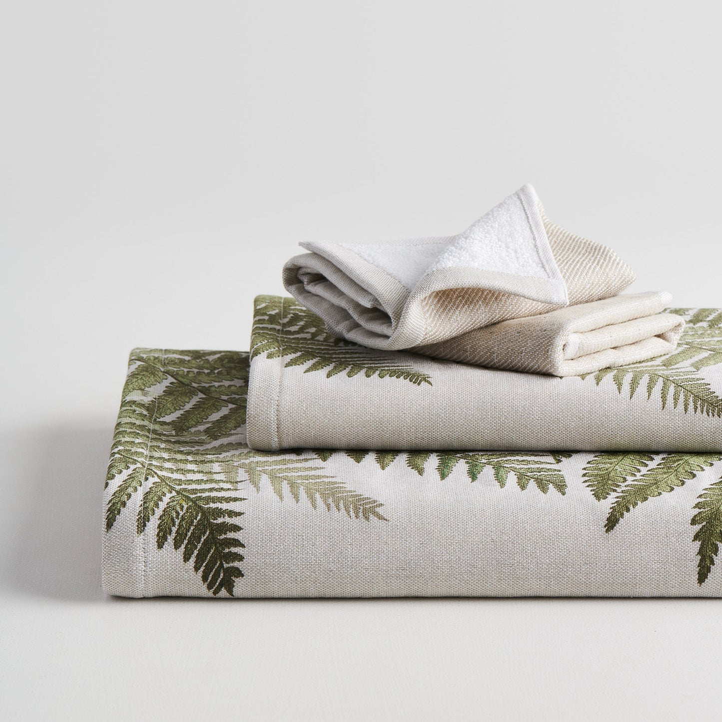 Fern Print | Cotton Bamboo | Hammam Terry | Bath Set