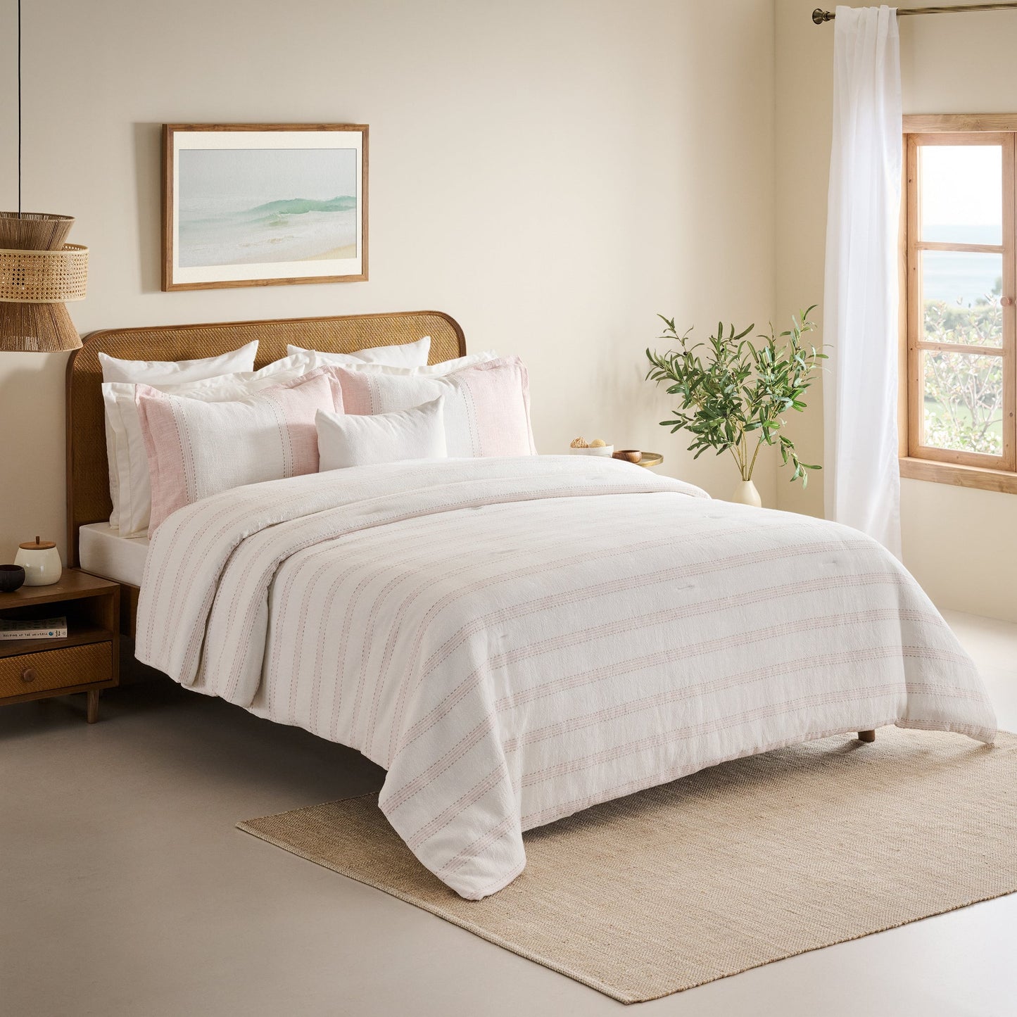 Comforter | Cotton Bamboo Slub Yarn-dyed | Double & Single Size  | With 2 Pillow Shams