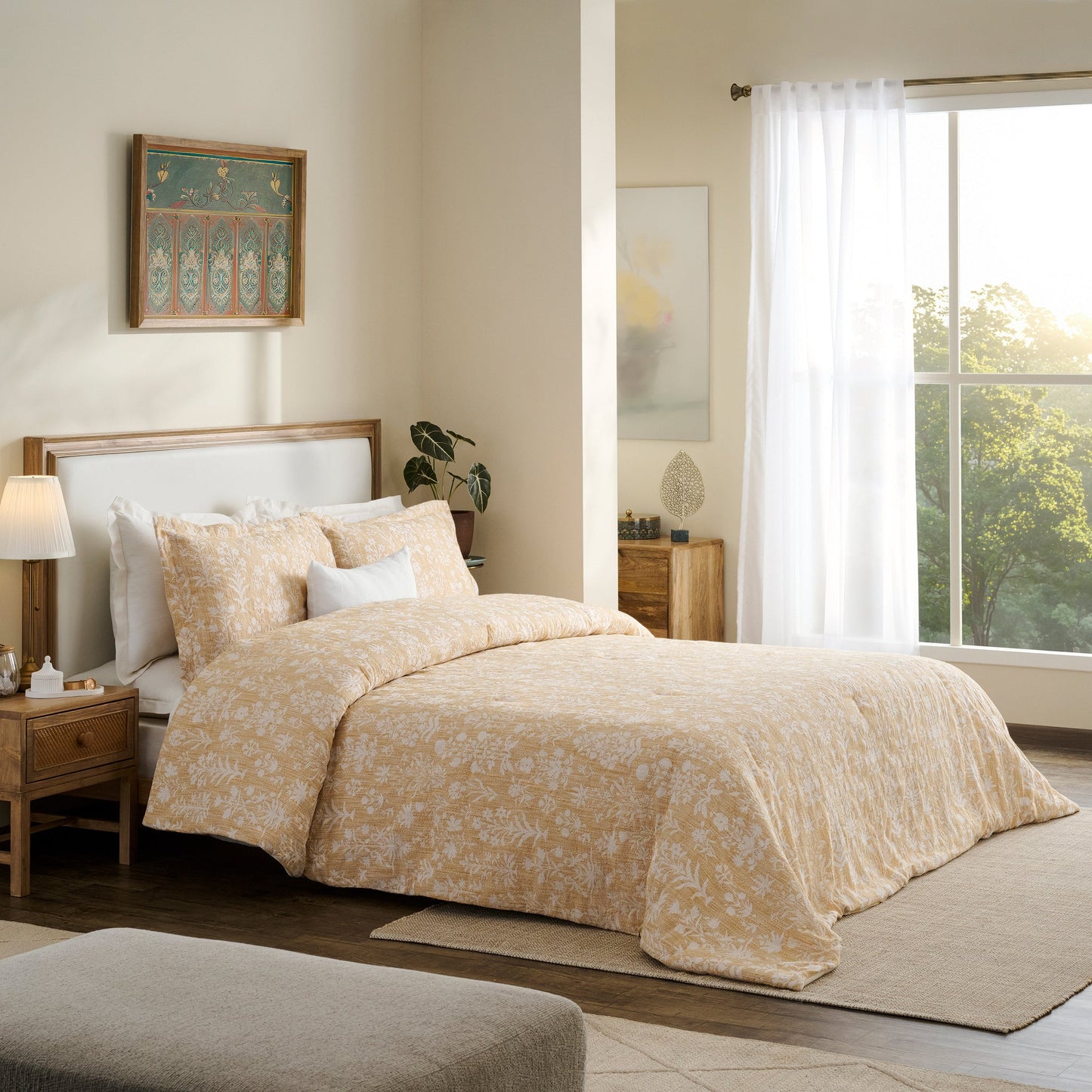Comforter | Cotton Bamboo Jacquard | Single & Double Size  | With 2 Pillow Shams