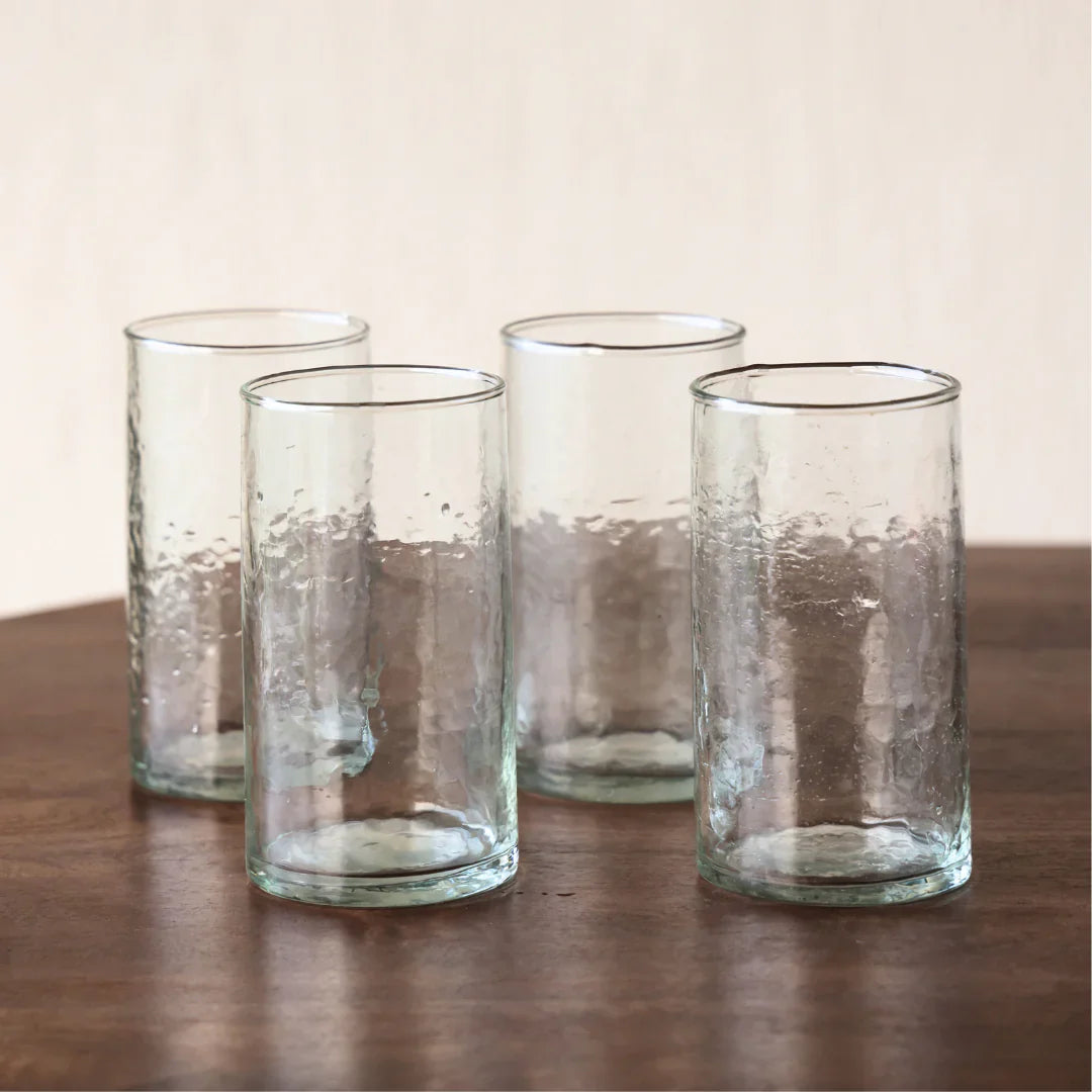 Hammered Glass Jug with Lid