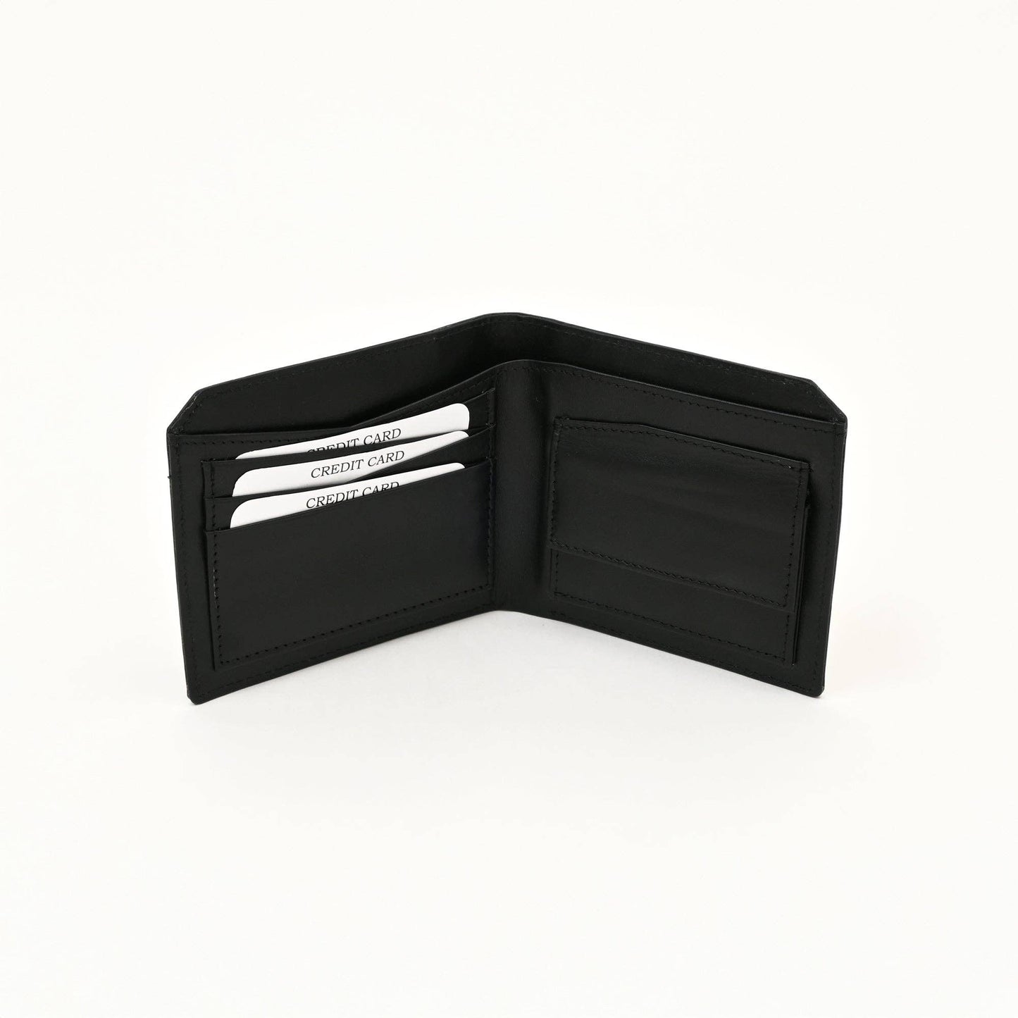Slim Black Napa Leather Men's Wallet – Croc Pattern