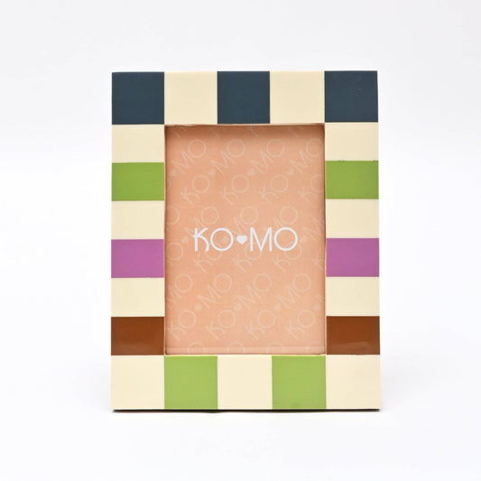 Checkered Resin Photo Frame 5x7 Inch Modern Decor Home Gifts