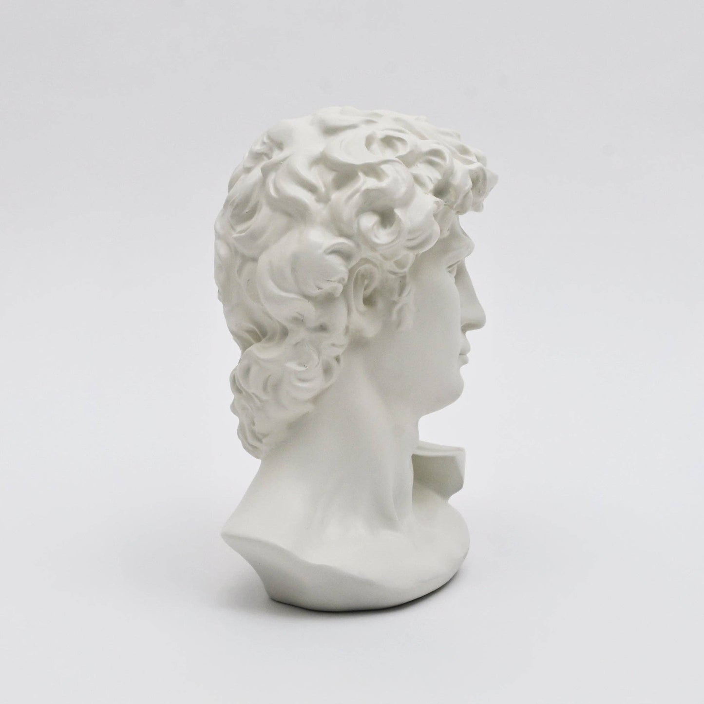 Ivory Monochrome Classical Bust Sculpture in Matte Resin