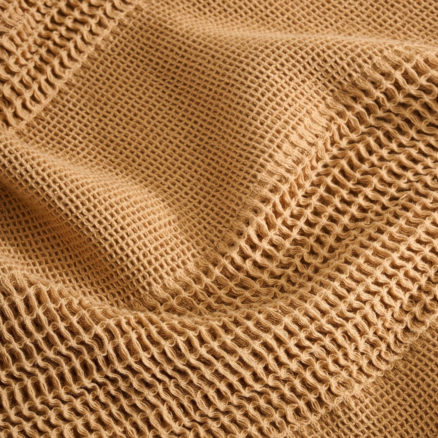 Throw Blanket | Cotton Waffle Thick Tassels