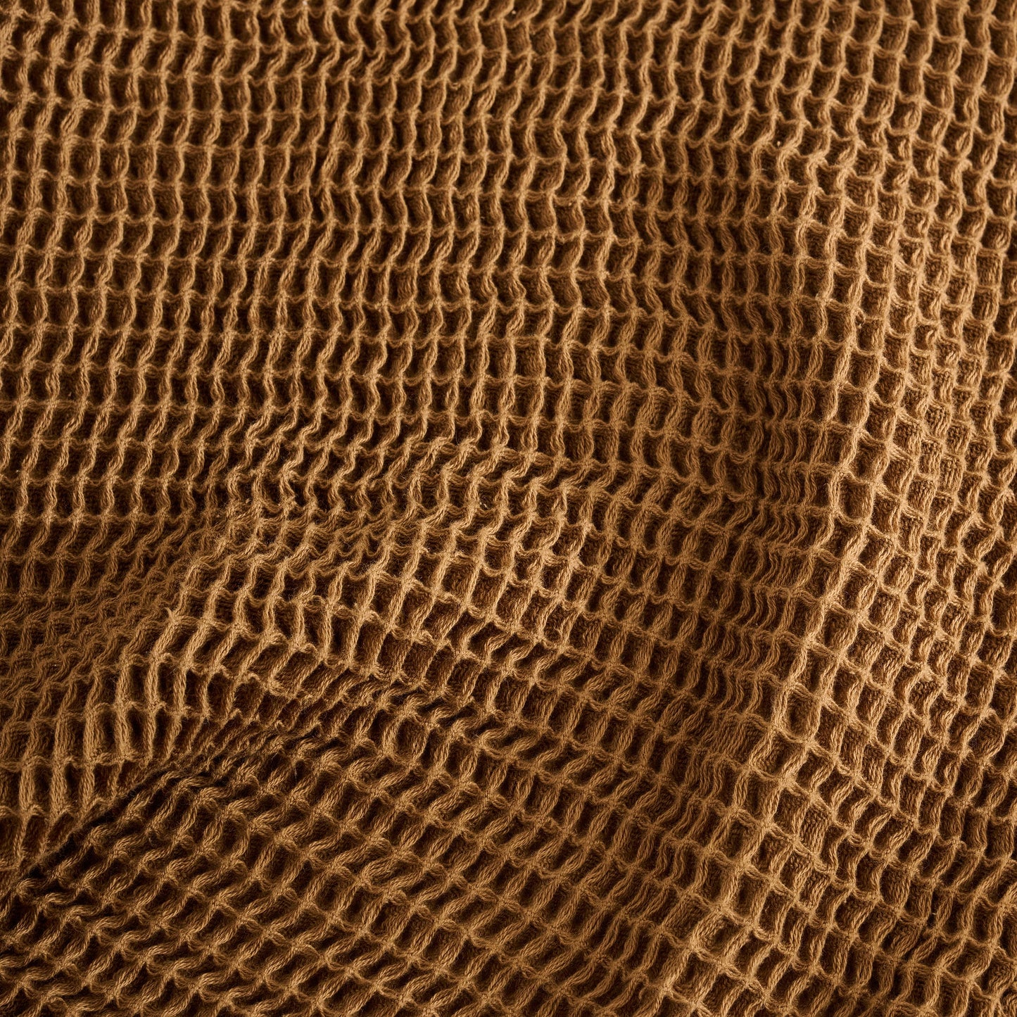 Throw Blanket | Cotton Waffle Thick Tassels | Sea Sponge